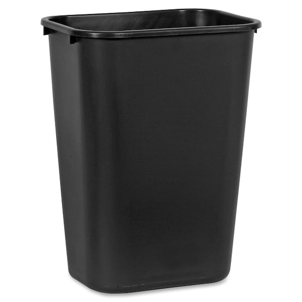 Waste Bin, Plastic, 41 Qrt, 15-1/4"x11"x20", 12PK, Black